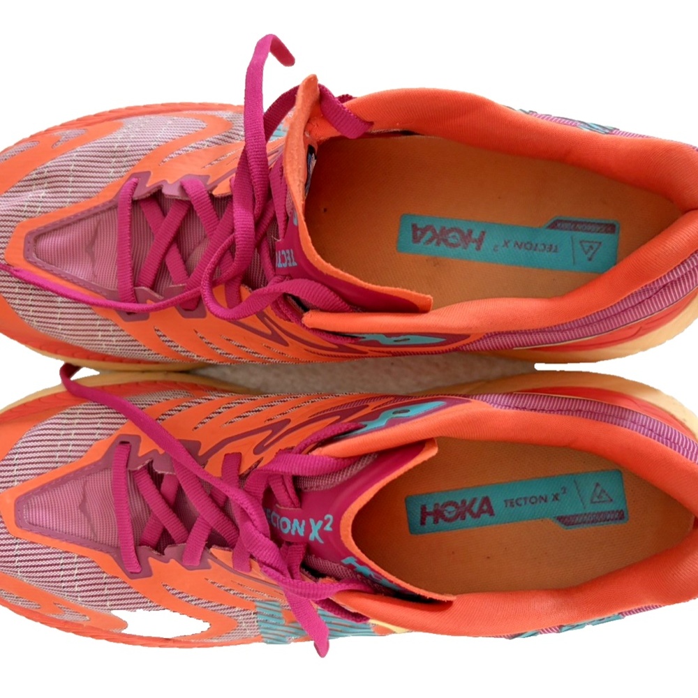 HOKA ONE ONE Tecton X 2 Cherries Jubilee Flame Trail Race Sneaker Womens 10.5B - Picture 5 of 12